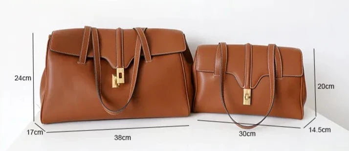 Tote-Tasche aus Echtleder Ione