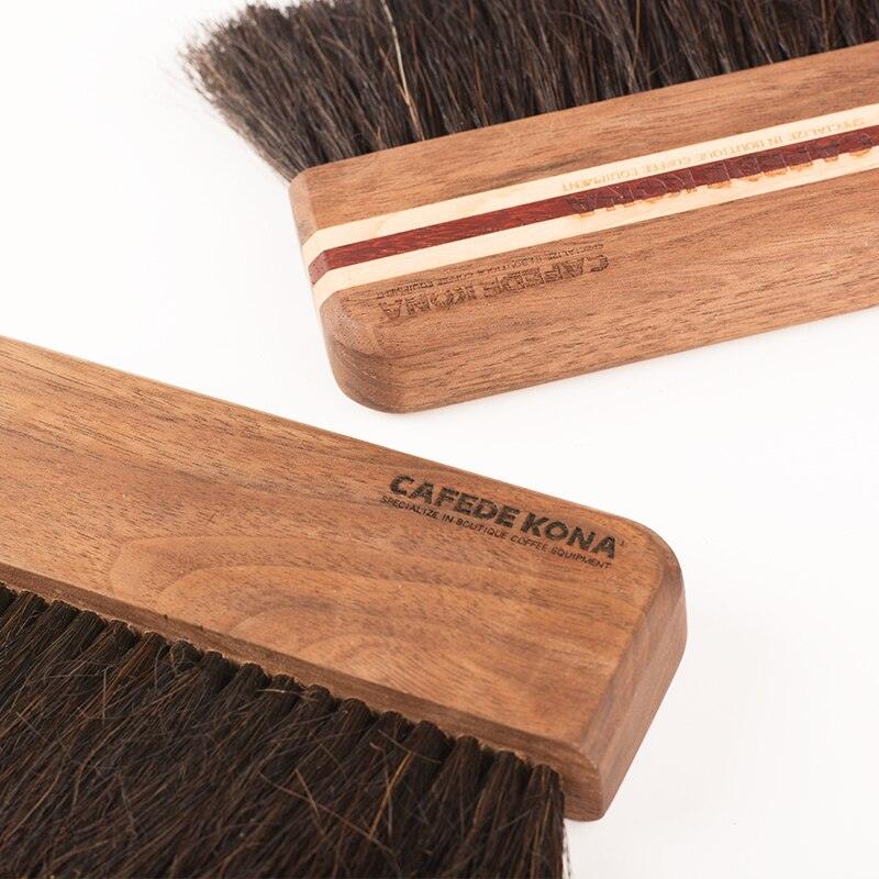 CAFEDEKONA bar brush barista tools beech grinder brush bristle table cleaner solid wood handle brush Clean coffee grinder - Lily Depot