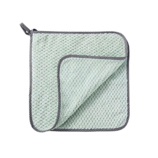 10Pcs Kitchen Cleaning Rag Coral Fleece Dish Washing Cloth Absorbent Scouring Pad Dry and Wet Kitchen Cleaning Towels - Lily Depot