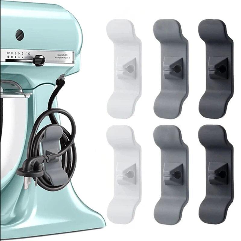 1/2/6/8Pcs Silicone Cord Wrapper Cable Management Clip Power Cable Holder for Office Kitchen Appliances Wire Winder Organizer - Lily Depot