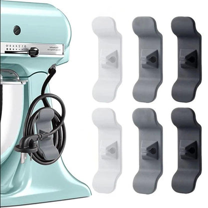 1/2/6/8Pcs Silicone Cord Wrapper Cable Management Clip Power Cable Holder for Office Kitchen Appliances Wire Winder Organizer - Lily Depot