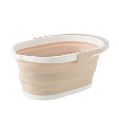 14L Foldable Mop Bucket Collapsible Portable Wash Basin Dishpan With Handle Fishing Pail Tools Large-capacity Barrel Effective - Lily Depot