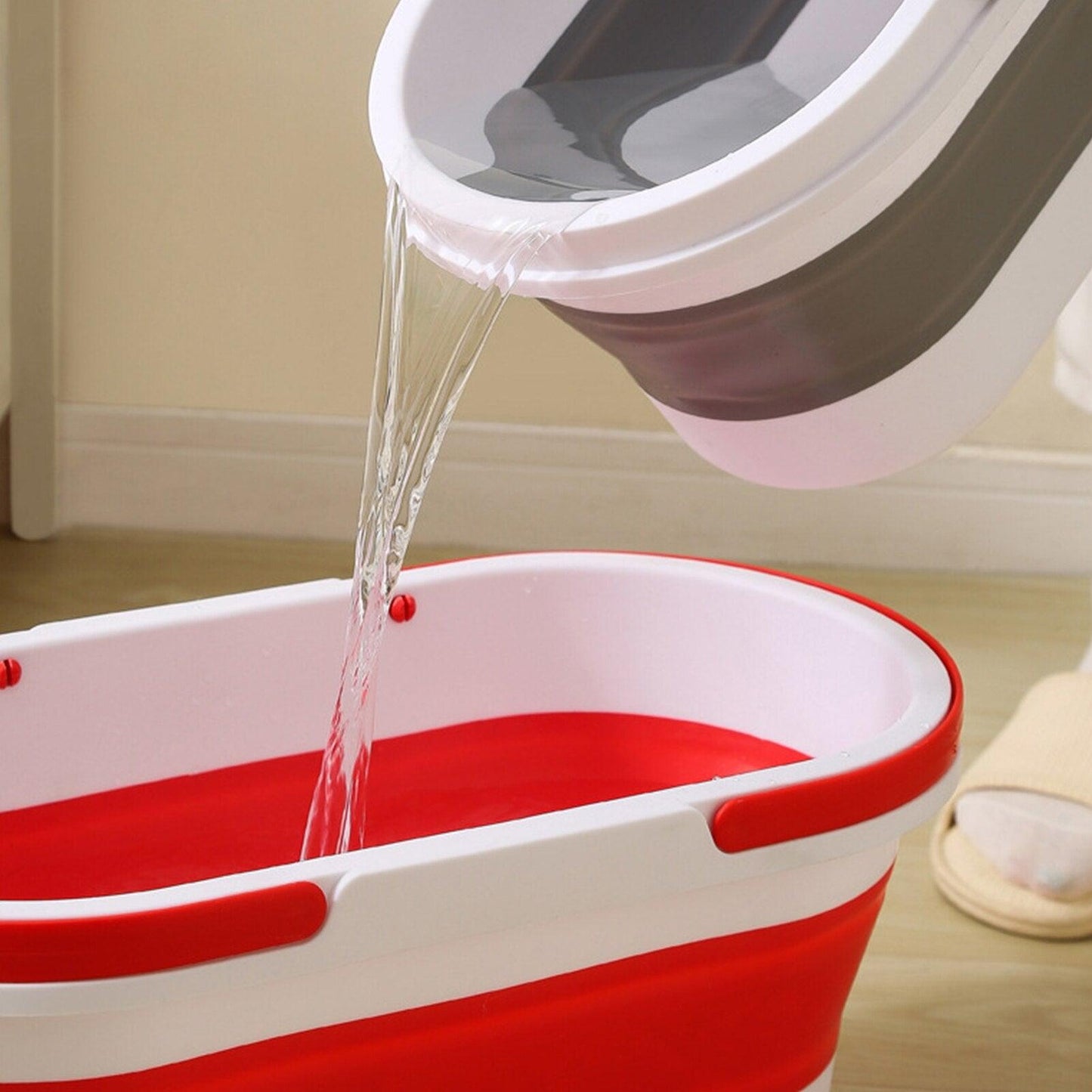 14L Foldable Mop Bucket Collapsible Portable Wash Basin Dishpan With Handle Fishing Pail Tools Large-capacity Barrel Effective - Lily Depot