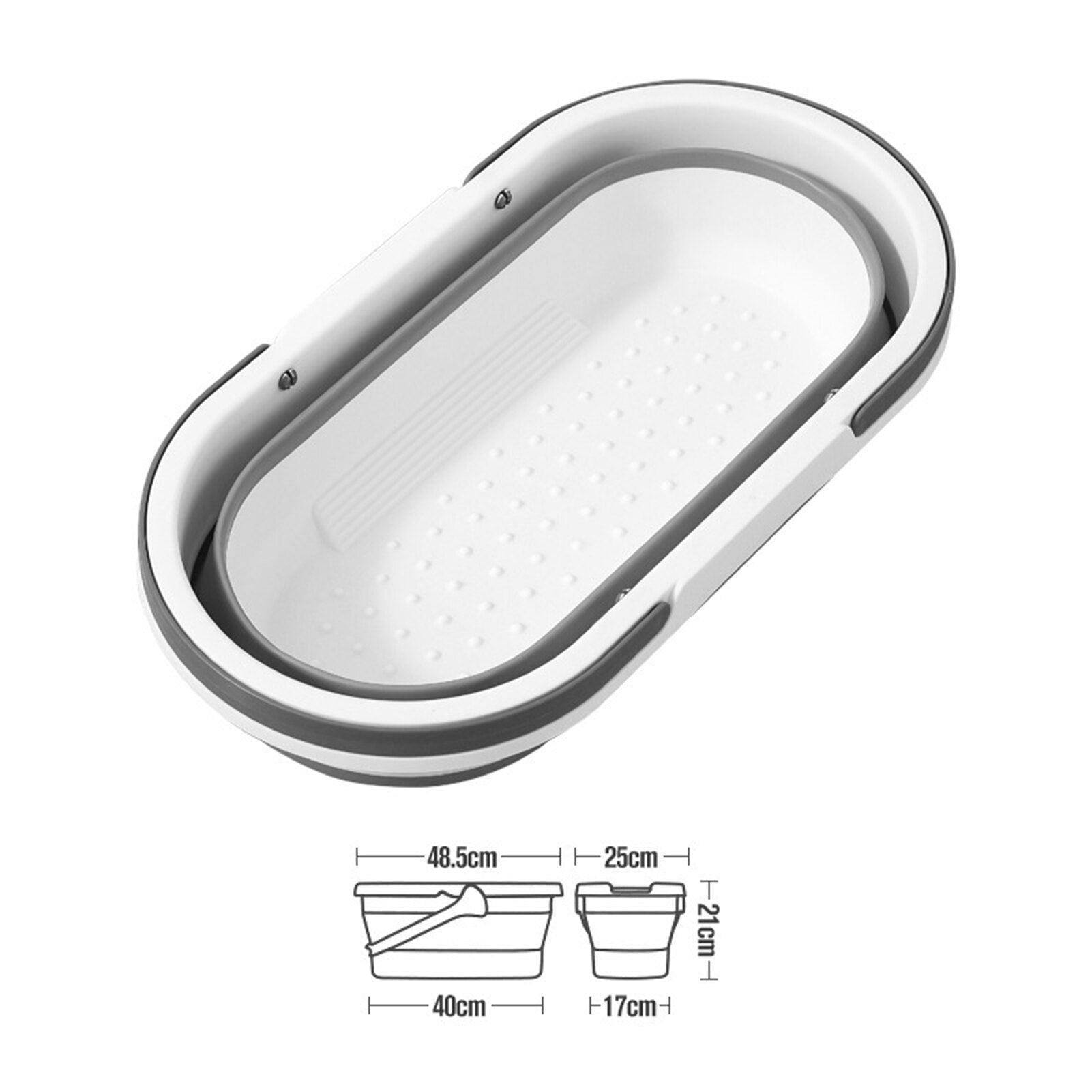 14L Foldable Mop Bucket Collapsible Portable Wash Basin Dishpan With Handle Fishing Pail Tools Large-capacity Barrel Effective - Lily Depot