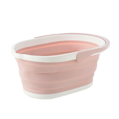 14L Foldable Mop Bucket Collapsible Portable Wash Basin Dishpan With Handle Fishing Pail Tools Large-capacity Barrel Effective - Lily Depot