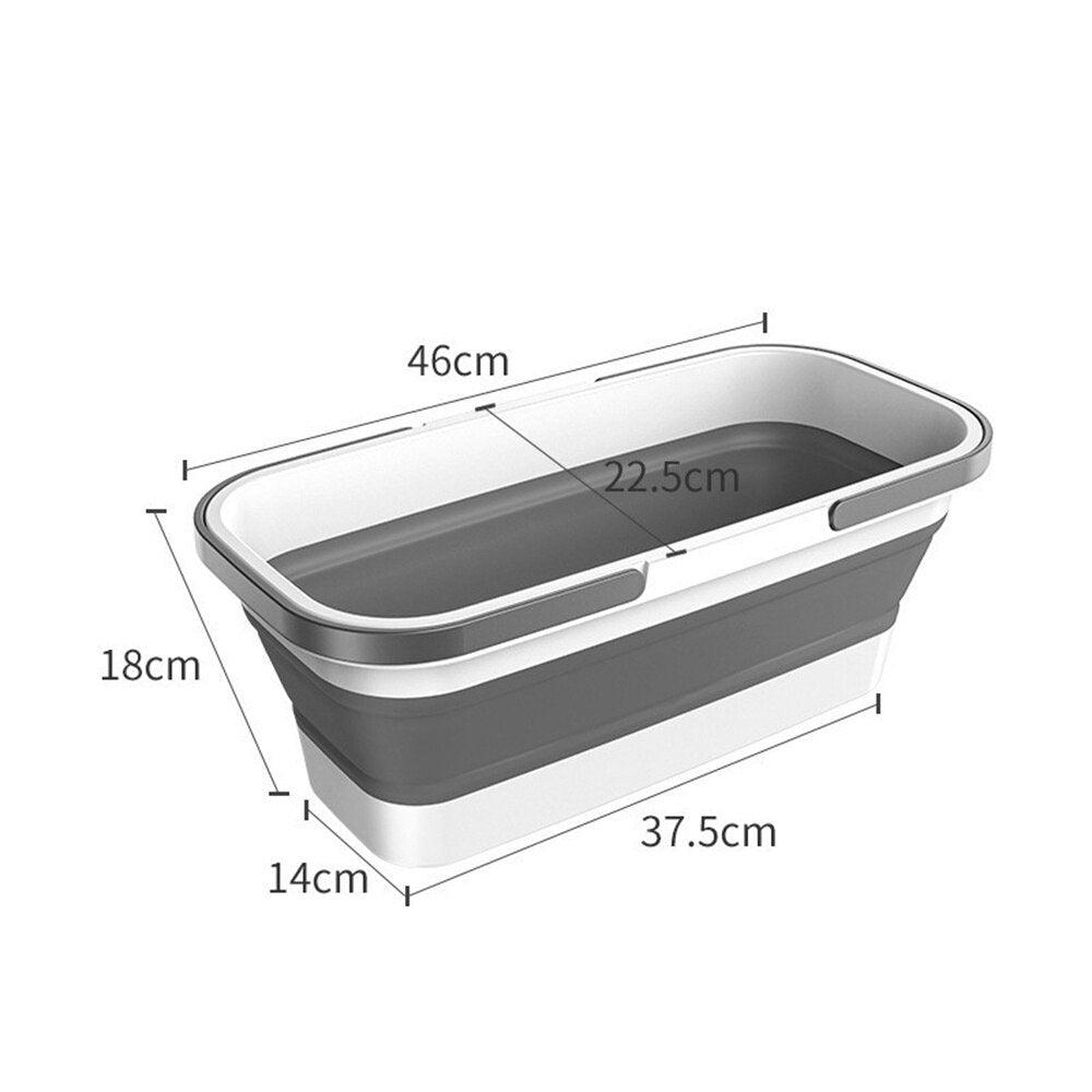 14L Foldable Mop Bucket Collapsible Portable Wash Basin Dishpan With Handle Fishing Pail Tools Large-capacity Barrel Effective - Lily Depot