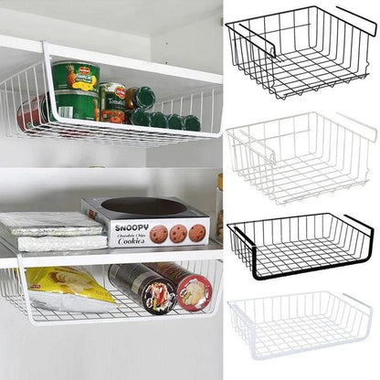 1PC Home Storage Basket Kitchen Multifunctional Storage Rack Under Cabinet Storage Shelf Basket Wire Rack Organizer basket - Lily Depot
