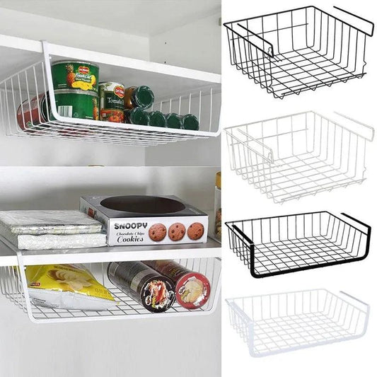 1PC Home Storage Basket Kitchen Multifunctional Storage Rack Under Cabinet Storage Shelf Basket Wire Rack Organizer basket - Lily Depot