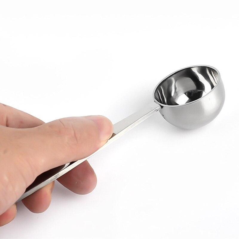 2 in 1 coffee spoon Stainless steel powder press 10g standard spoon coffee bean tea small spoon Coffee maker bar accessories - Lily Depot