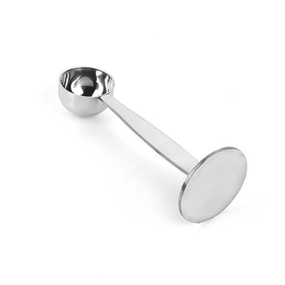 2 in 1 coffee spoon Stainless steel powder press 10g standard spoon coffee bean tea small spoon Coffee maker bar accessories - Lily Depot