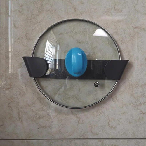 2/4/6Pcs Pot Lid Holder Stand Wall-Mounted Hanging Holder for Pan Pot Cover Rack Self-Adhesive Kitchen Storage Rack Organizer - Lily Depot