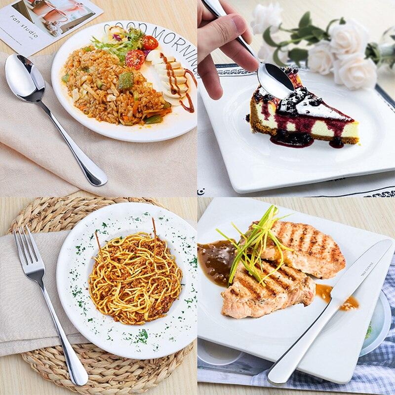 24pc dinnerware set 304 stainless steel gold silverware set With gift box kitchen steak knife tableware set spoon and fork set - Lily Depot