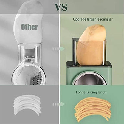 3 In 1 Set Manual Vegetable Slicer Roller Multifunction Veget Cutter Food Graters Chopper Shredders Kitchen Accessories - Lily Depot