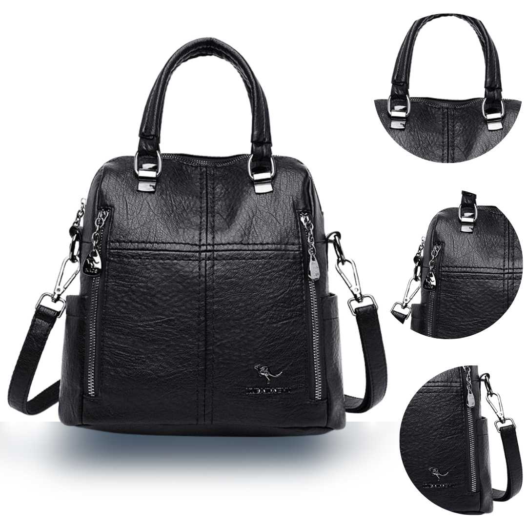 Rucksack-Tasche aus Leder Vivette