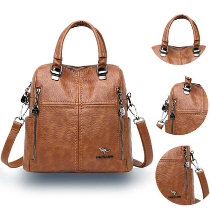 Rucksack-Tasche aus Leder Vivette
