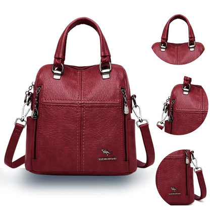 Rucksack-Tasche aus Leder Vivette