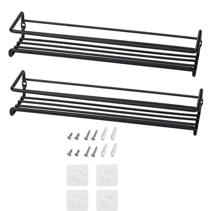 4/1PCS Spice Rack Organizer Wall Mount Storage Racks Space Saving Metal Seasoning Racks Kitchen Cabinet Door Spice Jar Organizer - Lily Depot
