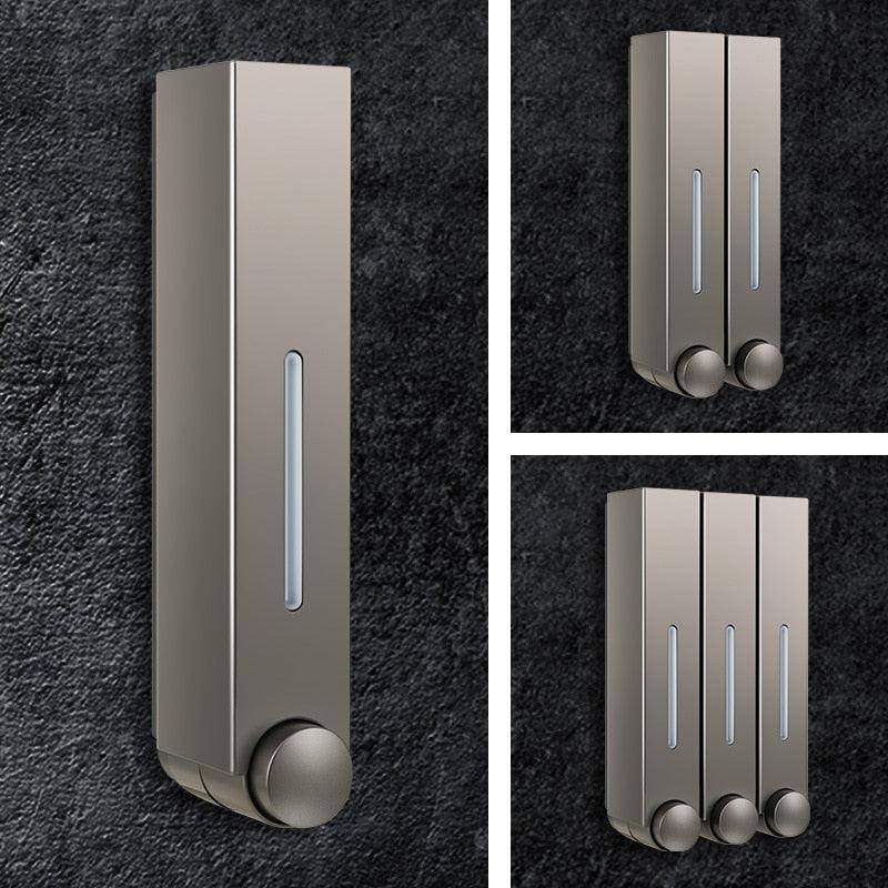 420ML Wall Mounted Soap Dispenser Manual Press Liquid Soap Dispenser Shampoo Shower Gel Detergent Dispenser for Bathroom Hotel - Lily Depot