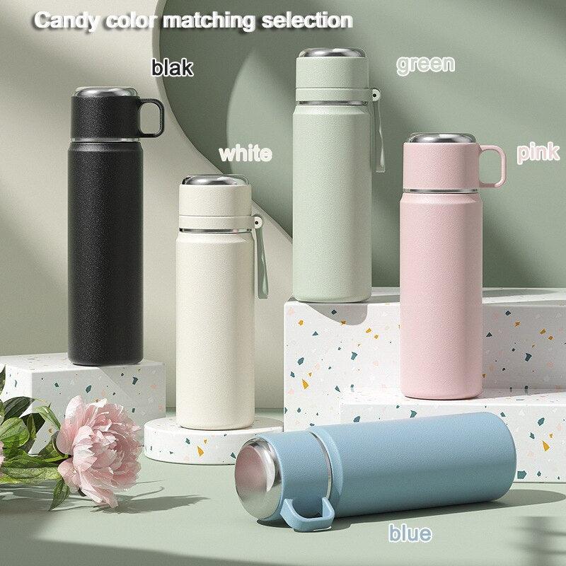 450ml Water Bottle with Lid 316 Stainless Steel Vacuum Cup with Tea Infuser Thermal Water Bottles Thermos for Water Drinkware - Lily Depot