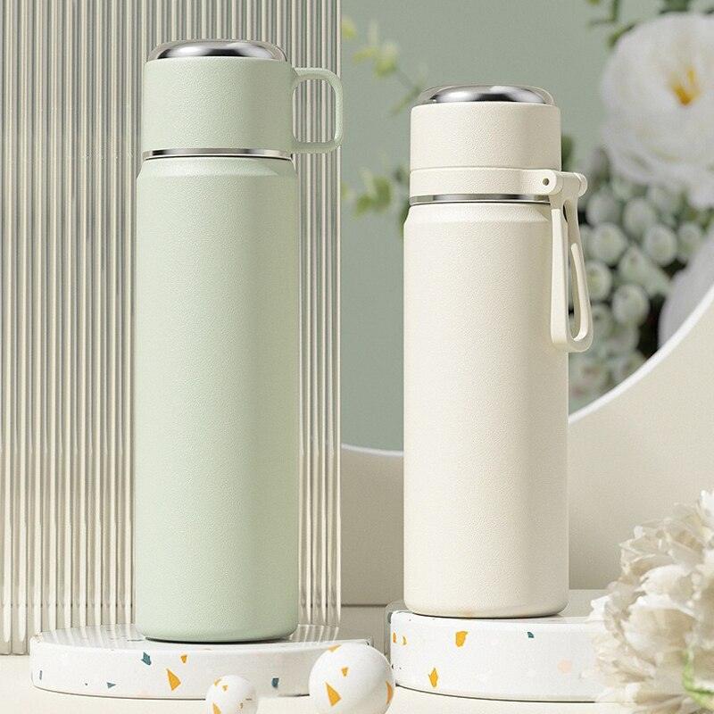 450ml Water Bottle with Lid 316 Stainless Steel Vacuum Cup with Tea Infuser Thermal Water Bottles Thermos for Water Drinkware - Lily Depot