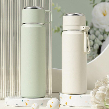 450ml Water Bottle with Lid 316 Stainless Steel Vacuum Cup with Tea Infuser Thermal Water Bottles Thermos for Water Drinkware - Lily Depot