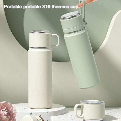 450ml Water Bottle with Lid 316 Stainless Steel Vacuum Cup with Tea Infuser Thermal Water Bottles Thermos for Water Drinkware - Lily Depot