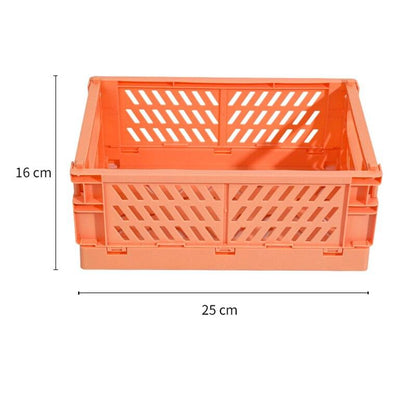 5 Color Organizing Storage Baskets Case Folding Student Desktop Basket Tape Stationery Plastic Foldable Container Storage Box - Lily Depot