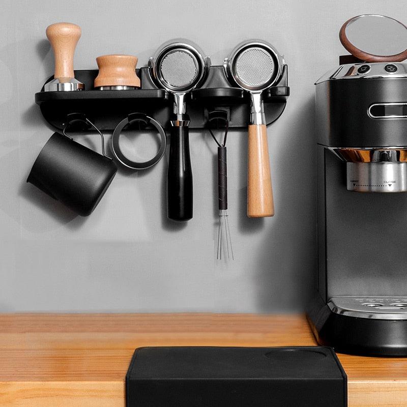 51/54/58mm Wall Mount Coffee Set Storage Rack Puching Free Espresso Coffee Portafilters Holder Coffeeware Organizer Accessories - Lily Depot