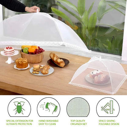 5Pcs Mesh Food Cover Foldable Pop Up Food Covers Large Food Protector Vegetable Fruit Breathable Cover BBQ Kitchen Accessories - Lily Depot