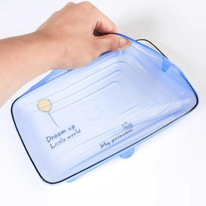 6PCS Silicone Stretch Lids Refrigerator Universal Food Wrap Bowl Pot Covers Sealed Kitchen Fresh-keeping Accessories Supplies - Lily Depot
