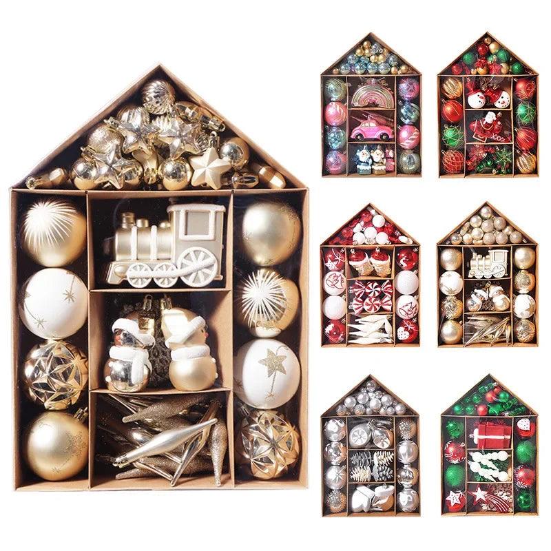 70 Pcs Christmas Ornaments Christmas Ball Set Xmas Tree Hanging Pendants Navidad Noel Decoration Home New Year Gifts 2023 - Lily Depot