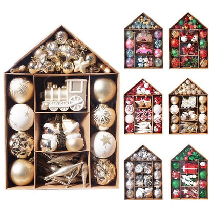 70 Pcs Christmas Ornaments Christmas Ball Set Xmas Tree Hanging Pendants Navidad Noel Decoration Home New Year Gifts 2023 - Lily Depot