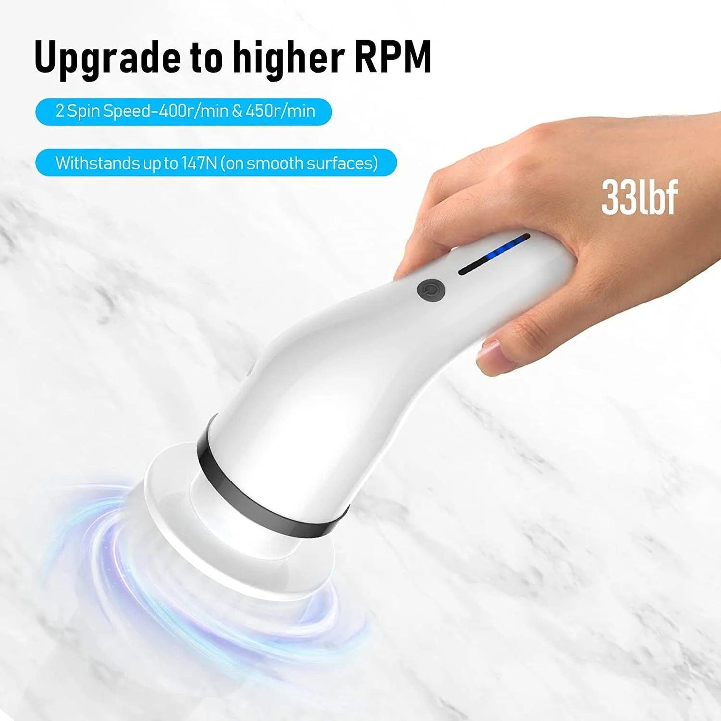 8-in-1 Multifunctional Electric Cleaning Brush USB Charging Bathroom Wash Brush Kitchen Cleaning Tool Household Cleaning Brush - Lily Depot
