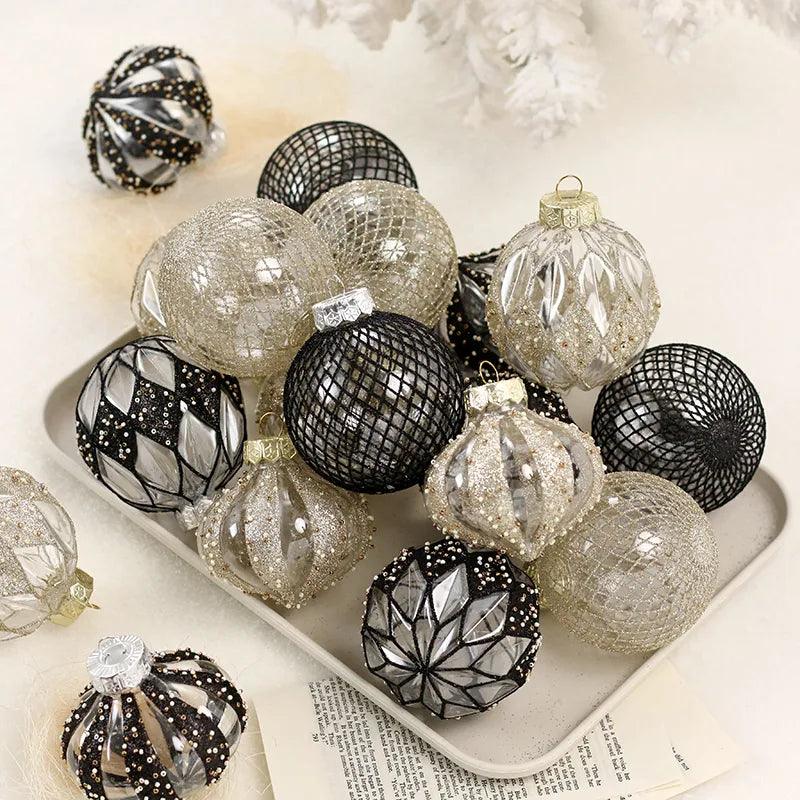 9PCS 9cm Christmas Tree Balls Christmas Multicolor Ball Decorations Xmas Tree Hanging Ornaments For Home Navidad New Year - Lily Depot
