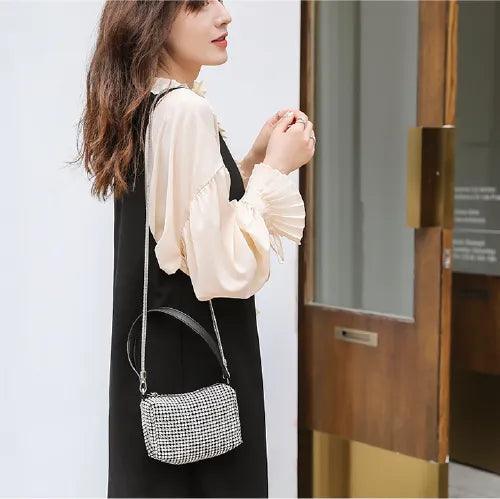 Kompakte Tasche mit Strass besetzt - Luxury