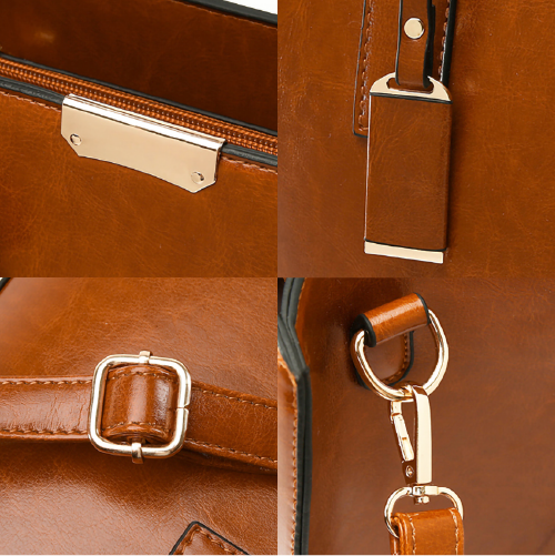 Set aus Echtleder Tasche + 2 Geldbörse - Zayna