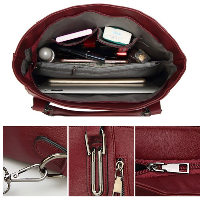 Große Tasche aus Leder Salomé