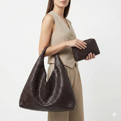 Tasche  und Geldbörse aus Echtleder - Noelle