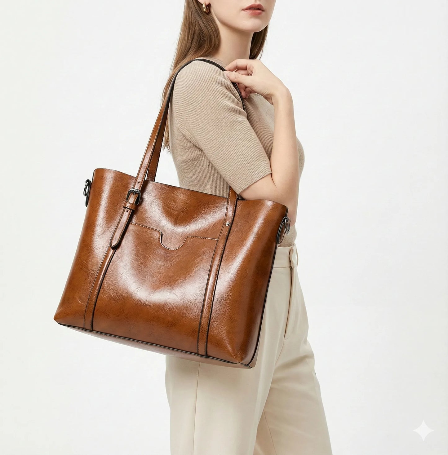 Tasche aus Echtleder - Glamour