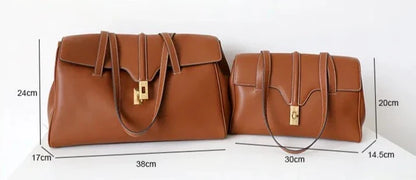 Tote-Tasche aus Echtleder Ione