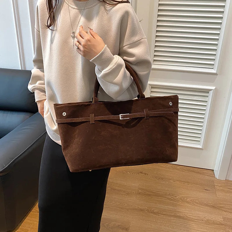 Damen-Tote-Tasche aus Wildleder - Esmé