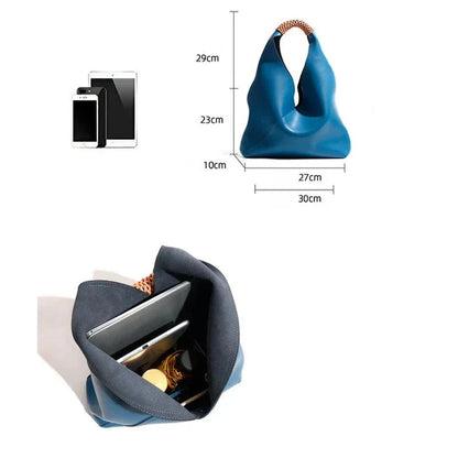 Große Shopper-Tasche aus Echtleder Rebeca