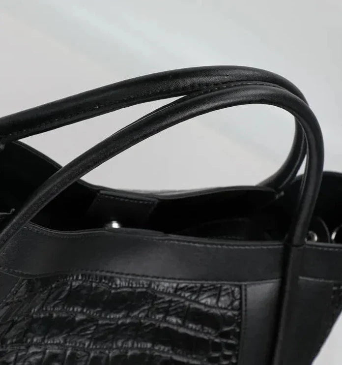 Mittlere Tasche aus Echtleder Chloe Croco