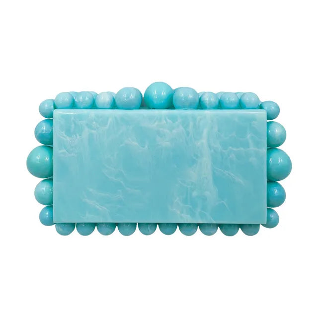 Clutch-Tasche aus Acryl in Marmoroptik
