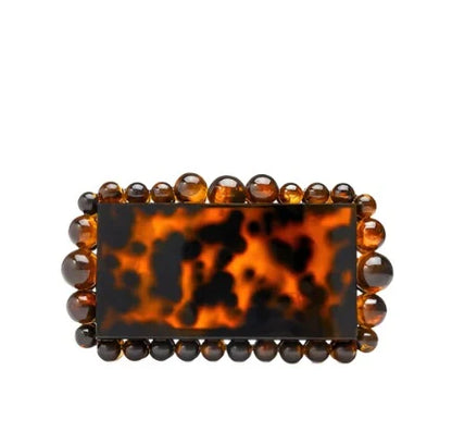 Clutch-Tasche aus Acryl in Marmoroptik