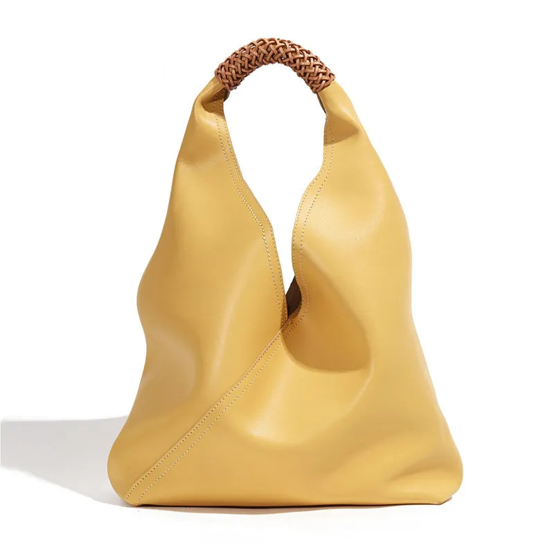 Große Shopper-Tasche aus Echtleder Rebeca