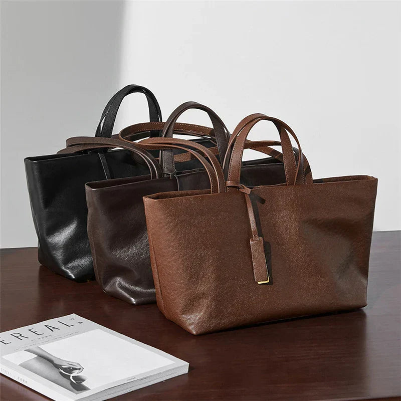 Tote-Tasche aus Echtleder Joana