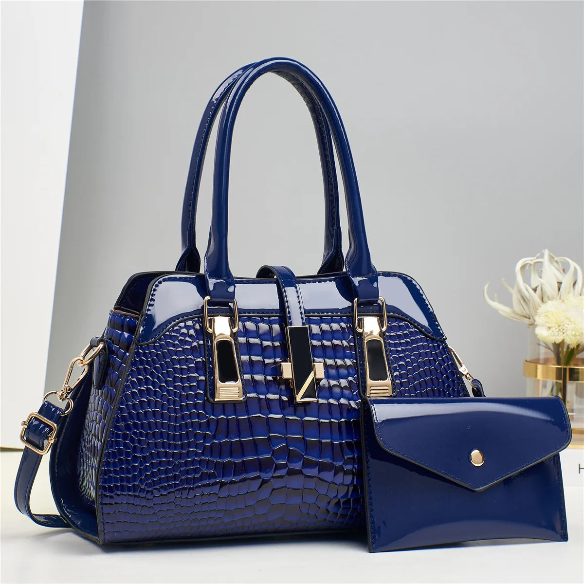Set Tasche und Geldbörse aus Echtleder - Vian