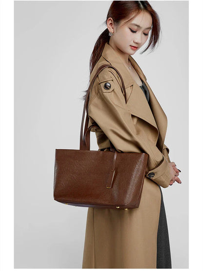 Tote-Tasche aus Echtleder Joana
