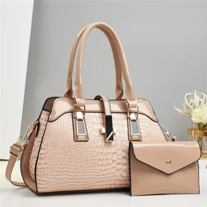Set Tasche und Geldbörse aus Echtleder - Vian